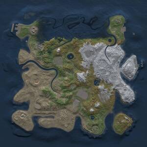 Thumbnail Rust Map: Procedural Map, Size: 3500, Seed: 787728839, 15 Monuments