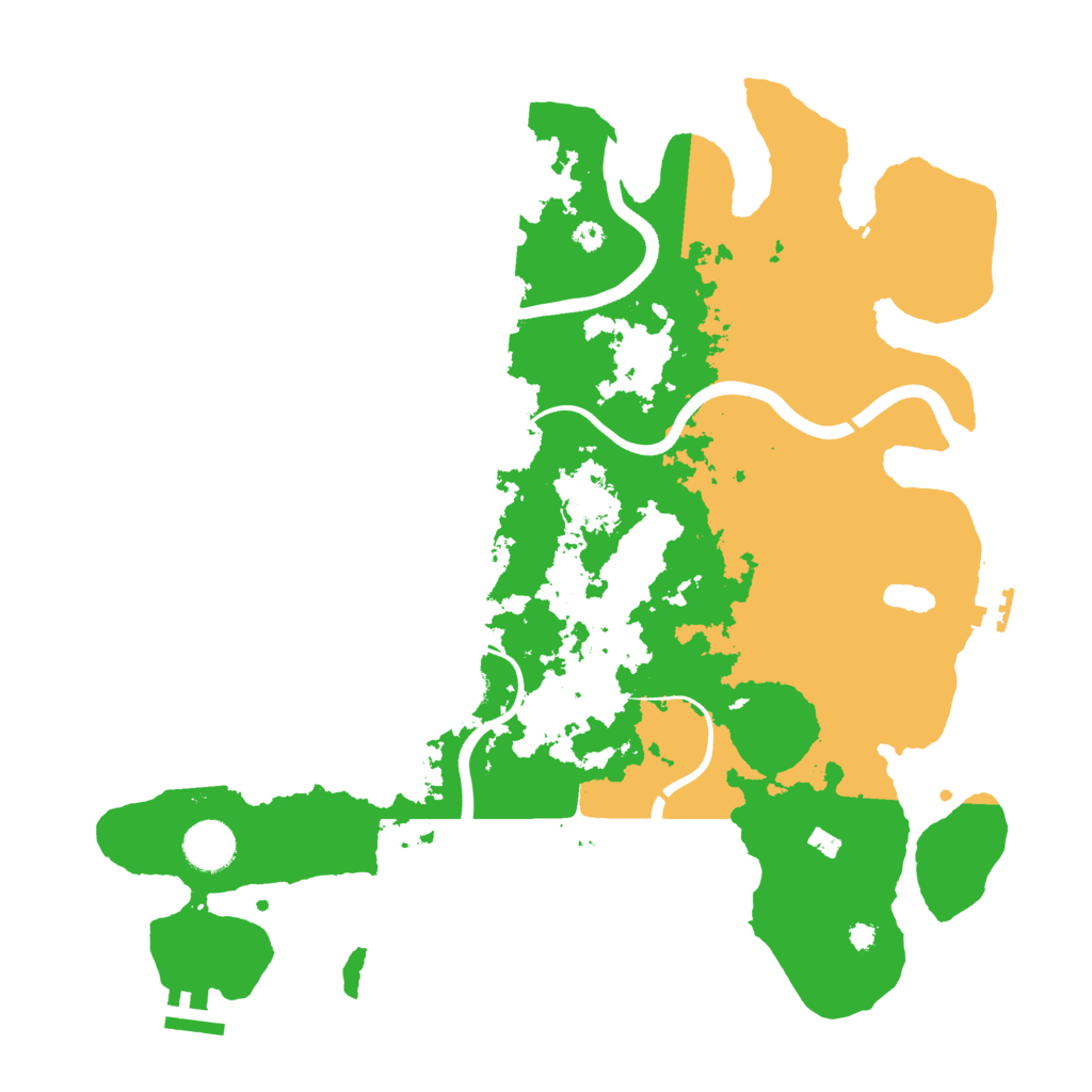 Biome Rust Map: Procedural Map, Size: 3700, Seed: 579255661