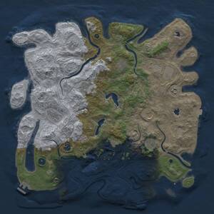 Thumbnail Rust Map: Procedural Map, Size: 4500, Seed: 5763482, 17 Monuments