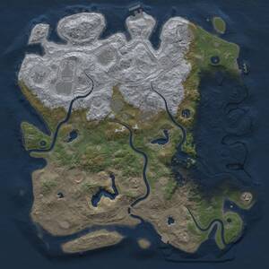 Thumbnail Rust Map: Procedural Map, Size: 4500, Seed: 553862743, 17 Monuments