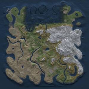 Thumbnail Rust Map: Procedural Map, Size: 4500, Seed: 338434222, 16 Monuments