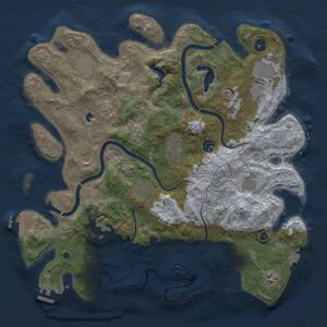 Thumbnail Rust Map: Procedural Map, Size: 4000, Seed: 998170, 16 Monuments