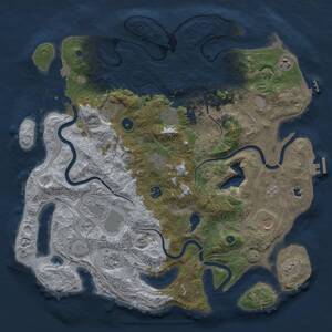 Thumbnail Rust Map: Procedural Map, Size: 4250, Seed: 1019557422, 15 Monuments