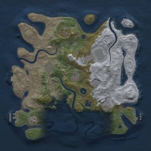 Thumbnail Rust Map: Procedural Map, Size: 3500, Seed: 901955582, 14 Monuments