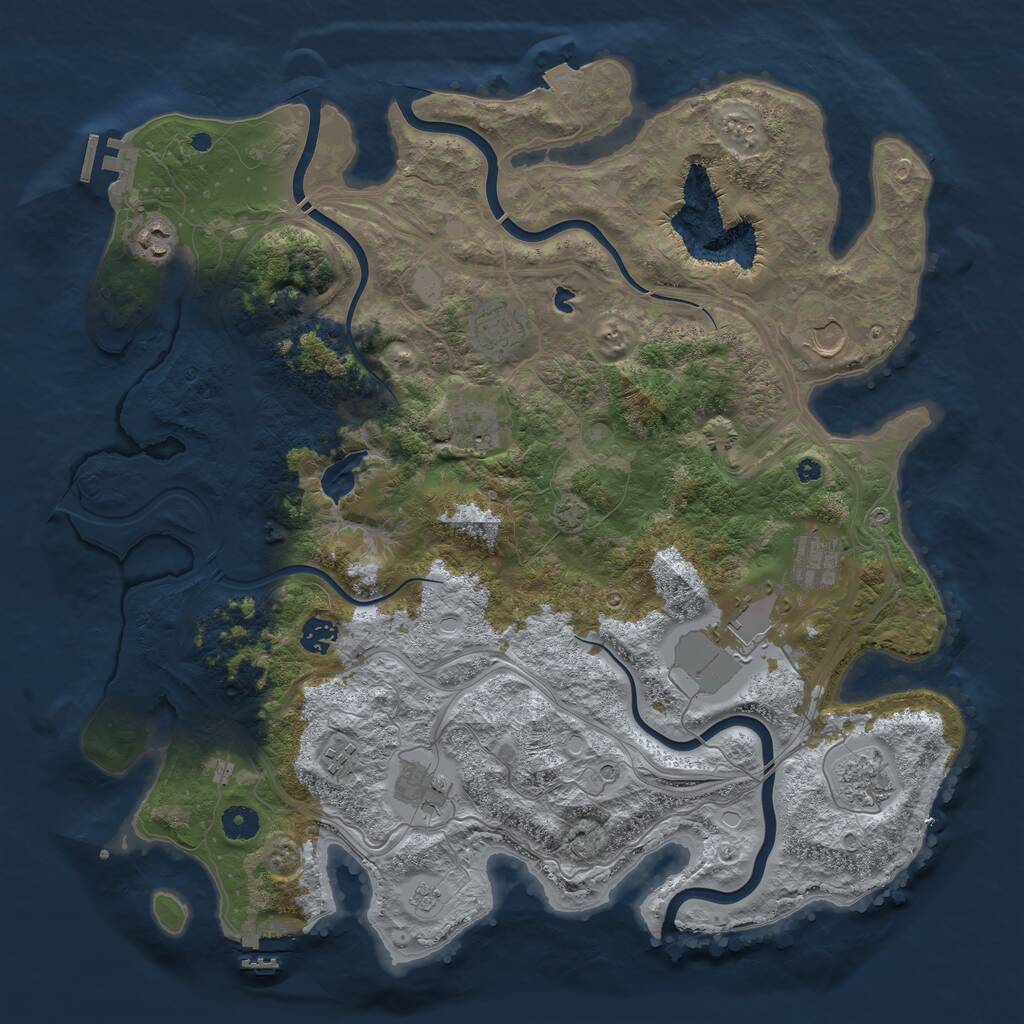 Rust Map: Procedural Map, Size: 4250, Seed: 1626678543, 16 Monuments