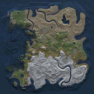 Thumbnail Rust Map: Procedural Map, Size: 4250, Seed: 1626678543, 16 Monuments