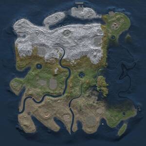Thumbnail Rust Map: Procedural Map, Size: 3700, Seed: 1456249251, 15 Monuments