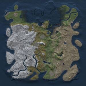 Thumbnail Rust Map: Procedural Map, Size: 4500, Seed: 368135784, 17 Monuments
