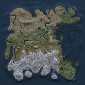 Thumbnail Rust Map: Procedural Map, Size: 4250, Seed: 1173133852, 15 Monuments
