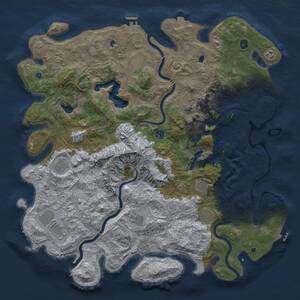 Thumbnail Rust Map: Procedural Map, Size: 5000, Seed: 2060281650, 17 Monuments