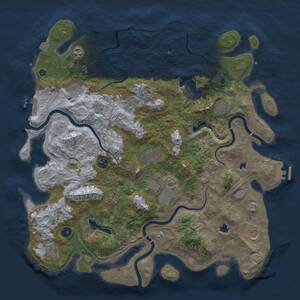 Thumbnail Rust Map: Procedural Map, Size: 4500, Seed: 239404693, 17 Monuments