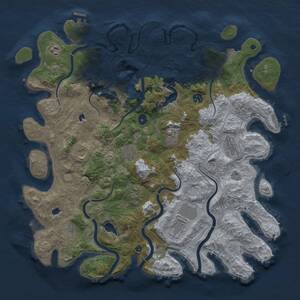 Thumbnail Rust Map: Procedural Map, Size: 4500, Seed: 1740557637, 16 Monuments