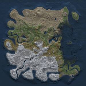 Thumbnail Rust Map: Procedural Map, Size: 4250, Seed: 1801787525, 16 Monuments