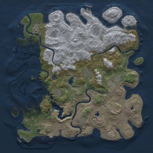 Thumbnail Rust Map: Procedural Map, Size: 4500, Seed: 180884523, 17 Monuments