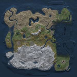 Thumbnail Rust Map: Procedural Map, Size: 4000, Seed: 390778080, 15 Monuments