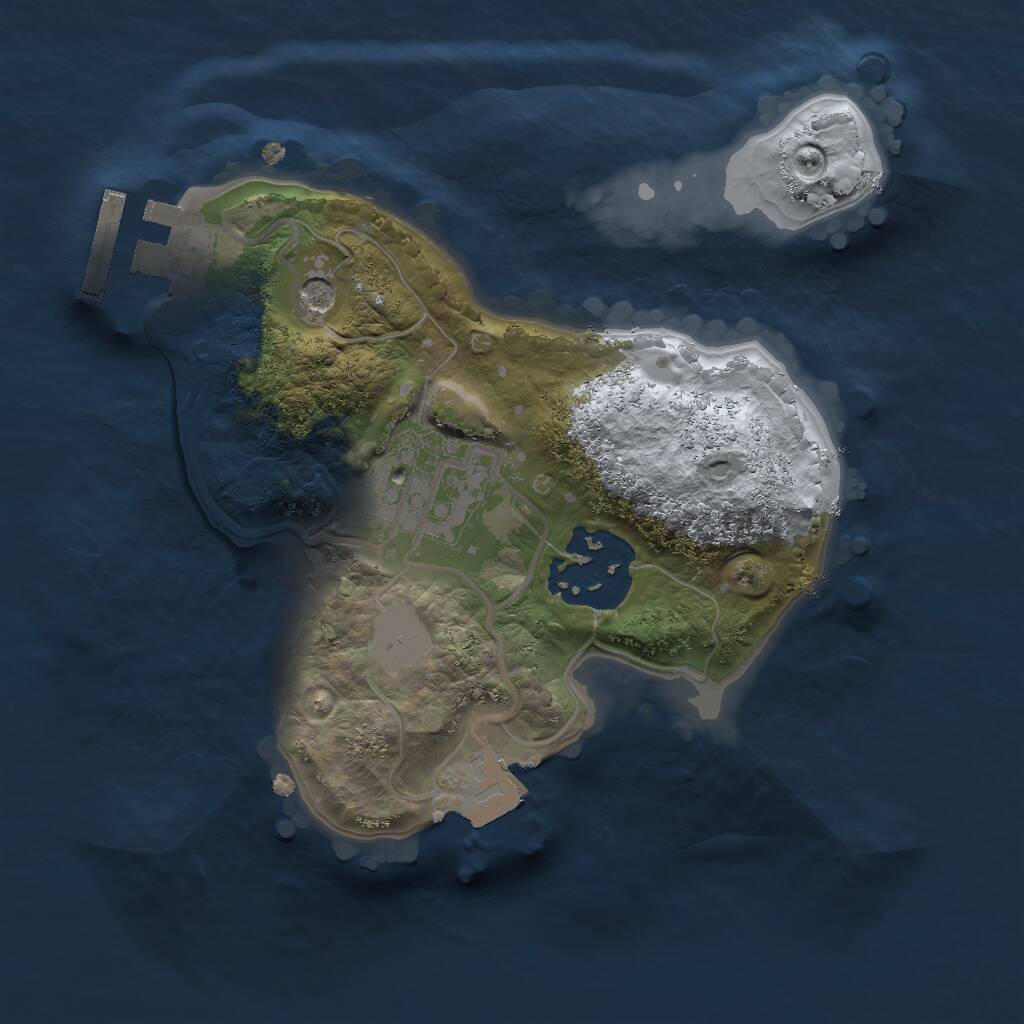 Rust Map: Procedural Map, Size: 1850, Seed: 201587, 5 Monuments