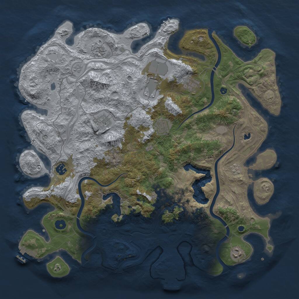 Rust Map: Procedural Map, Size: 4250, Seed: 1403884298, 15 Monuments