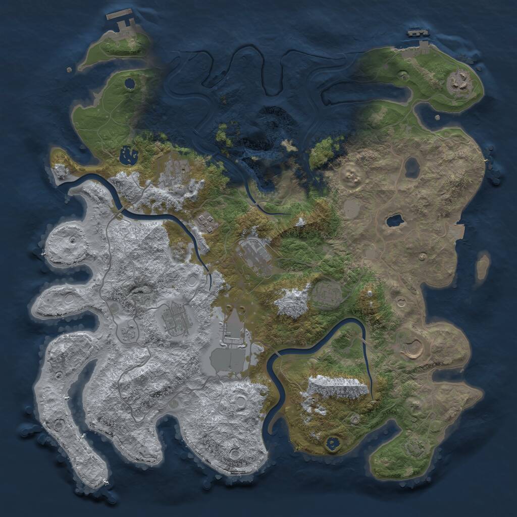 Rust Map: Procedural Map, Size: 4000, Seed: 224812892, 15 Monuments