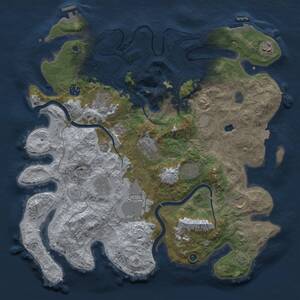 Thumbnail Rust Map: Procedural Map, Size: 4000, Seed: 224812892, 15 Monuments