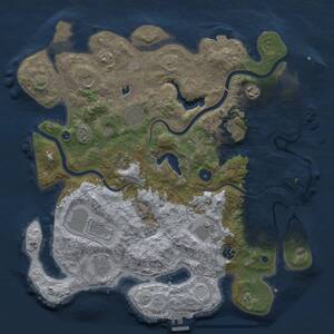 Thumbnail Rust Map: Procedural Map, Size: 4000, Seed: 102102025, 16 Monuments