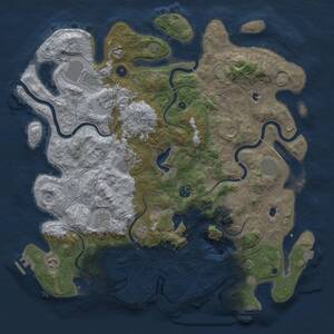 Thumbnail Rust Map: Procedural Map, Size: 4500, Seed: 174228316, 16 Monuments