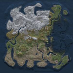 Thumbnail Rust Map: Procedural Map, Size: 4250, Seed: 22648, 17 Monuments