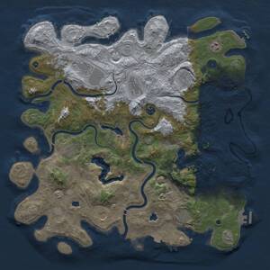 Thumbnail Rust Map: Procedural Map, Size: 4500, Seed: 1448019357, 16 Monuments
