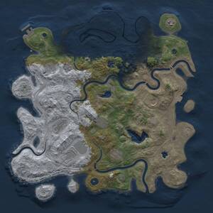 Thumbnail Rust Map: Procedural Map, Size: 4250, Seed: 63418245, 15 Monuments