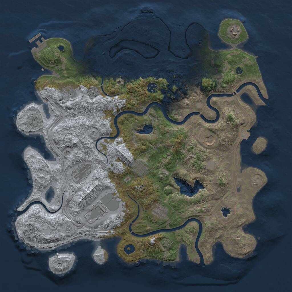 Rust Map: Procedural Map, Size: 4250, Seed: 63418245, 15 Monuments
