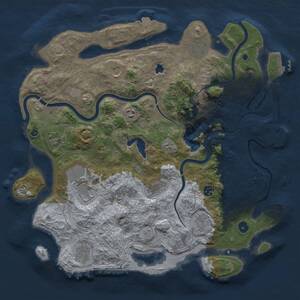 Thumbnail Rust Map: Procedural Map, Size: 4250, Seed: 1992219490, 16 Monuments