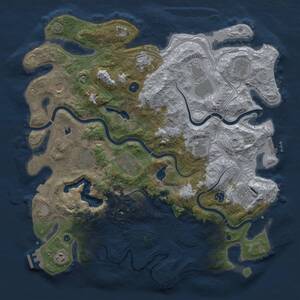 Thumbnail Rust Map: Procedural Map, Size: 4500, Seed: 3157, 17 Monuments