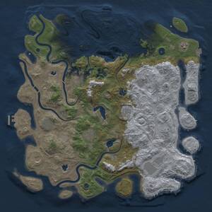 Thumbnail Rust Map: Procedural Map, Size: 4500, Seed: 587190044, 17 Monuments