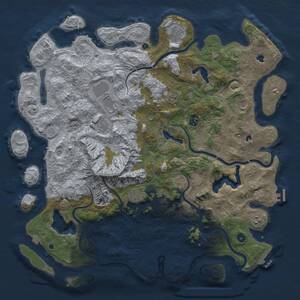 Thumbnail Rust Map: Procedural Map, Size: 5000, Seed: 5553000, 16 Monuments