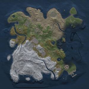 Thumbnail Rust Map: Procedural Map, Size: 3500, Seed: 497238431, 15 Monuments