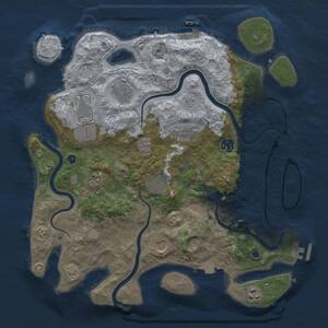 Thumbnail Rust Map: Procedural Map, Size: 3750, Seed: 1585912025, 15 Monuments