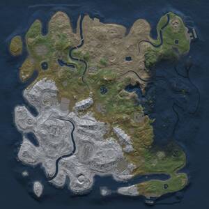 Thumbnail Rust Map: Procedural Map, Size: 4250, Seed: 4291, 17 Monuments
