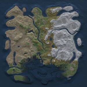 Thumbnail Rust Map: Procedural Map, Size: 4250, Seed: 468457, 17 Monuments