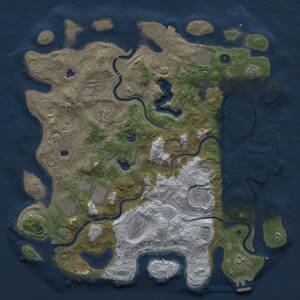 Thumbnail Rust Map: Procedural Map, Size: 4500, Seed: 1786512720, 17 Monuments