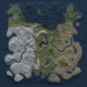 Thumbnail Rust Map: Procedural Map, Size: 4500, Seed: 521088747, 16 Monuments