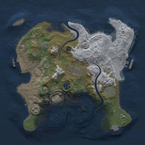Thumbnail Rust Map: Procedural Map, Size: 3000, Seed: 883942403, 11 Monuments