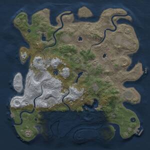 Thumbnail Rust Map: Procedural Map, Size: 4500, Seed: 383011957, 17 Monuments