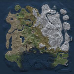 Thumbnail Rust Map: Procedural Map, Size: 4250, Seed: 392068295, 15 Monuments