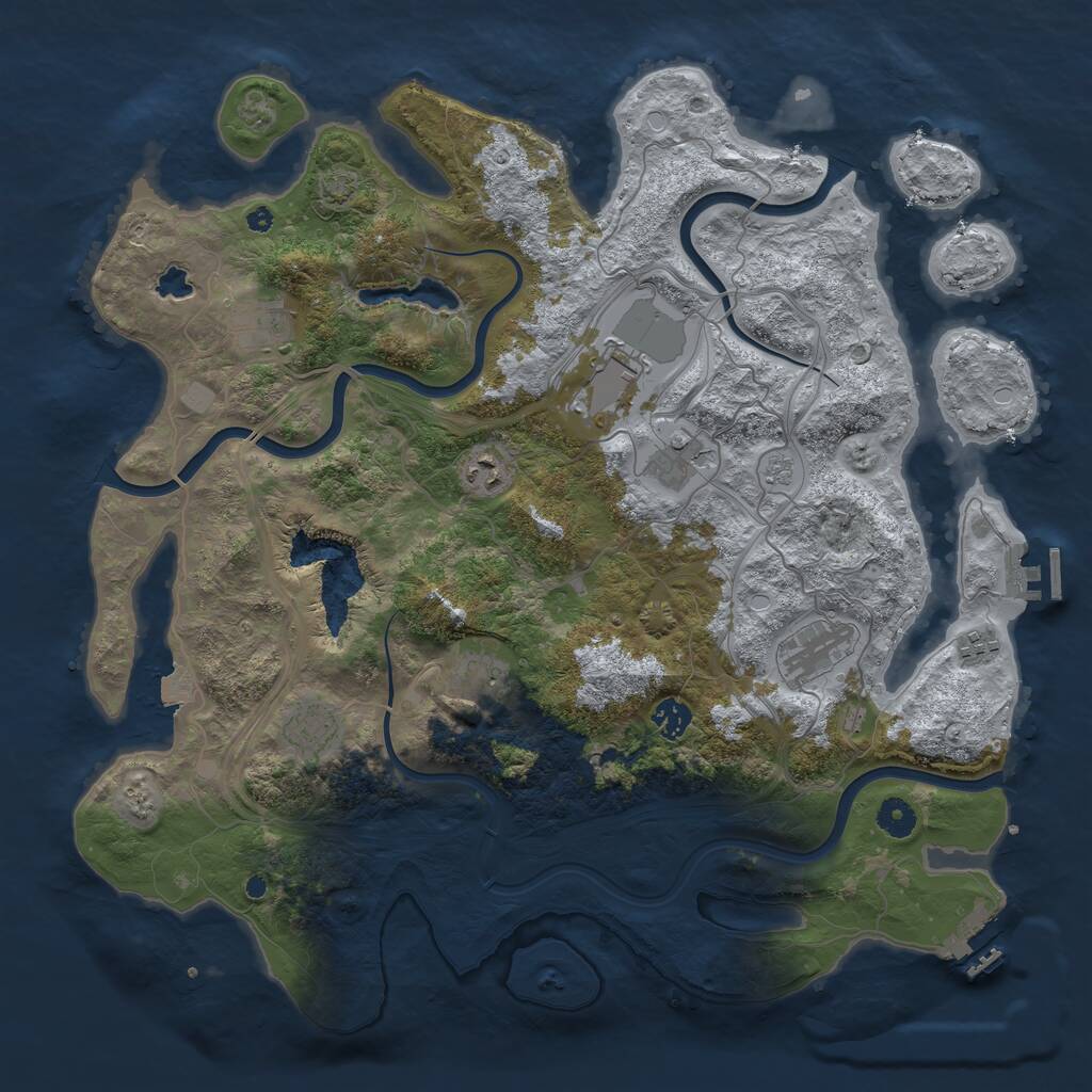 Rust Map: Procedural Map, Size: 4250, Seed: 392068295, 15 Monuments