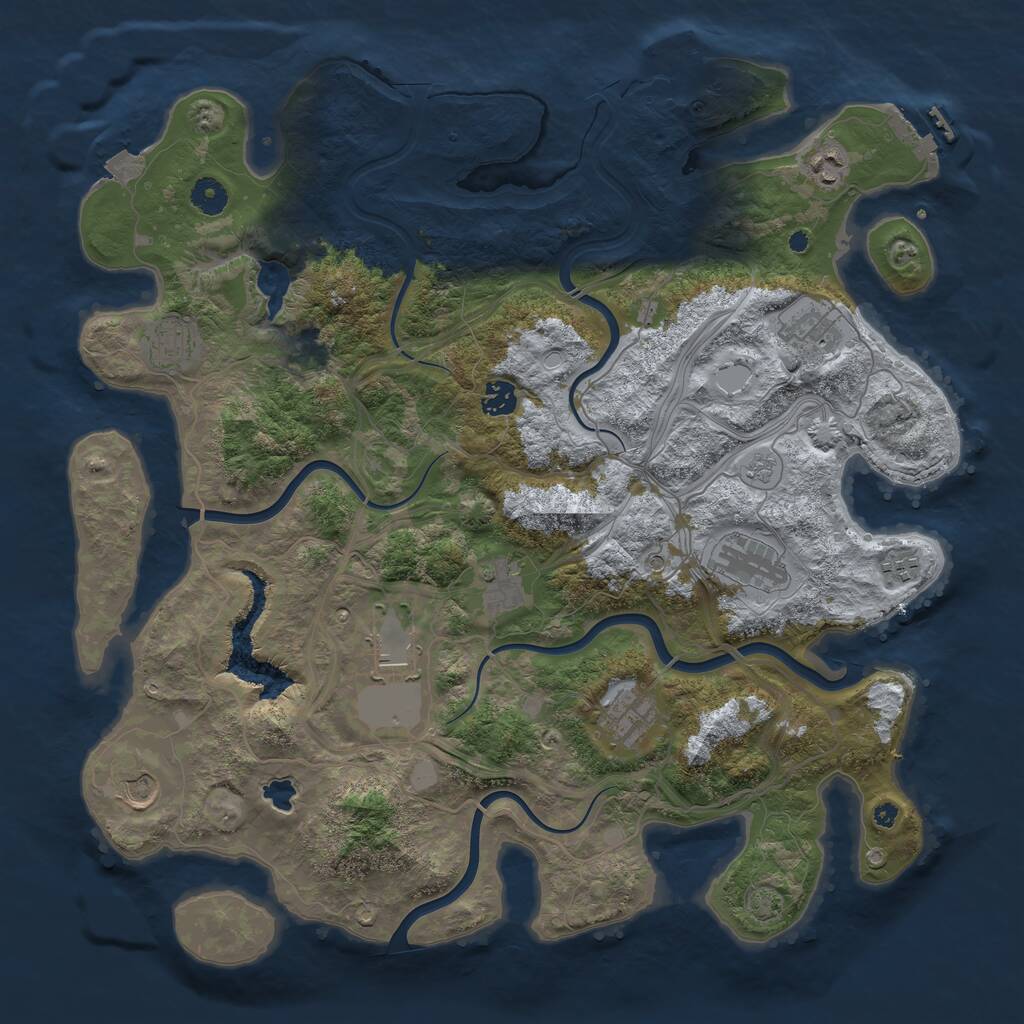 Rust Map: Procedural Map, Size: 4250, Seed: 1571020788, 16 Monuments
