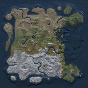 Thumbnail Rust Map: Procedural Map, Size: 4250, Seed: 1632128180, 17 Monuments