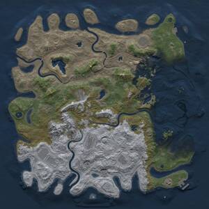 Thumbnail Rust Map: Procedural Map, Size: 5000, Seed: 1525722774, 17 Monuments