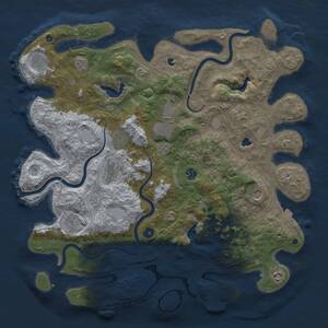 Thumbnail Rust Map: Procedural Map, Size: 4500, Seed: 1696419466, 16 Monuments