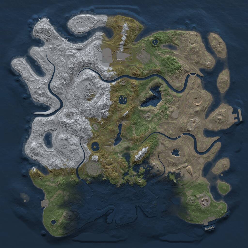 Rust Map: Procedural Map, Size: 4250, Seed: 940945747, 15 Monuments