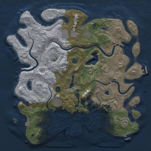 Thumbnail Rust Map: Procedural Map, Size: 4250, Seed: 940945747, 15 Monuments