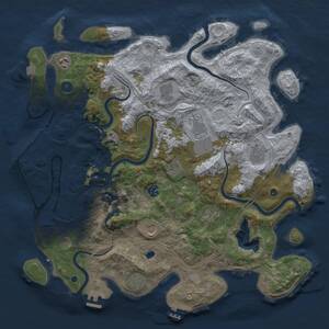 Thumbnail Rust Map: Procedural Map, Size: 4350, Seed: 2102025, 16 Monuments